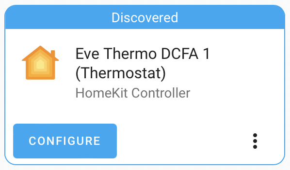 Home Assistant recognized my thermostat