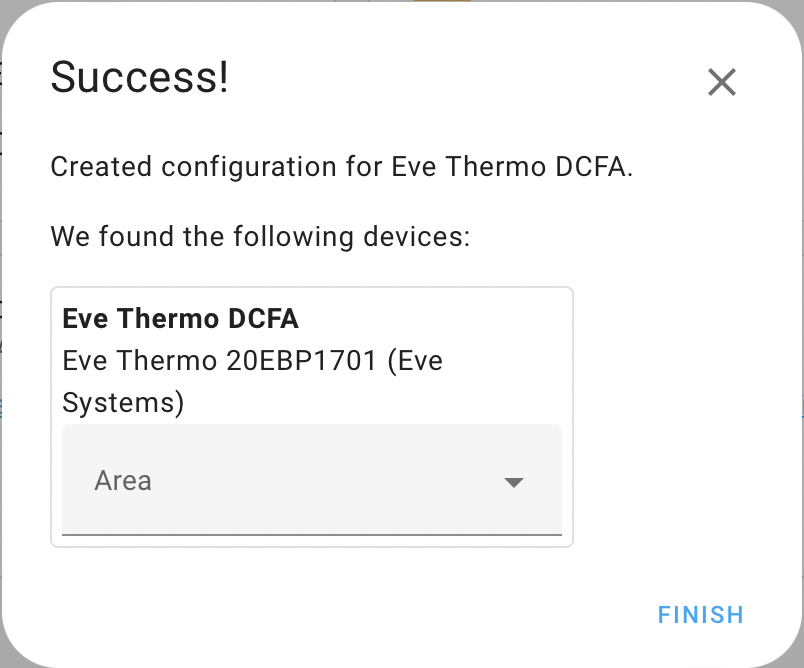 Successfully added thermostat to HomeAssistant